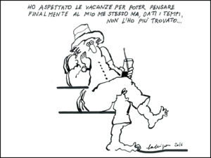 Una vignetta realizzata da Renato Calligaro per la rivista